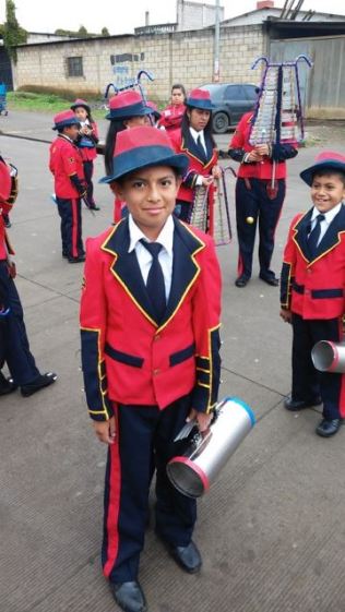 Some of the Children From the Sagrado Corazon Marching Band